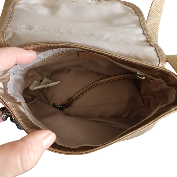 Kipling Sabian Mini Crossbody Bag in Sand Metallic - Picture 11 of 14